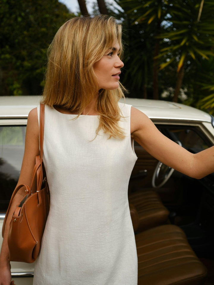 Bruna Ramie Dress Off White | Kjoler | Smuk - Dameklær på nett