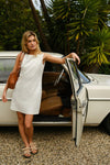 Bruna Ramie Dress Off White