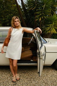 Bruna Ramie Dress Off White