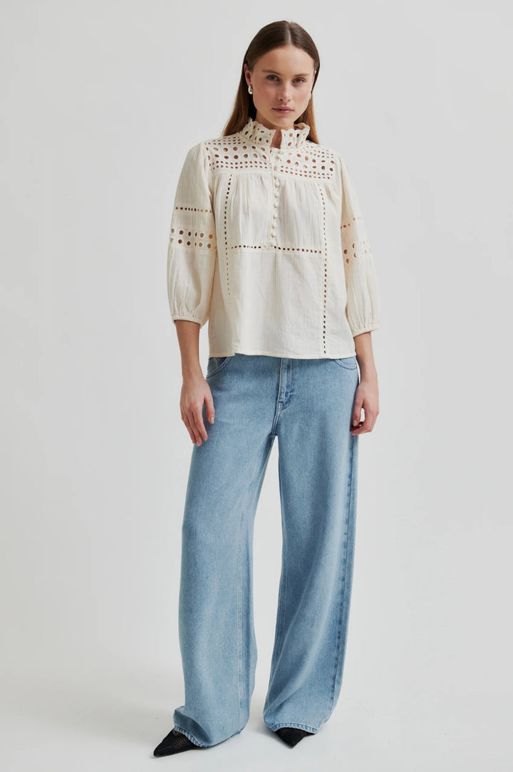 Brunie Blouse Ecru | Skjorter og bluser | Smuk - Dameklær på nett
