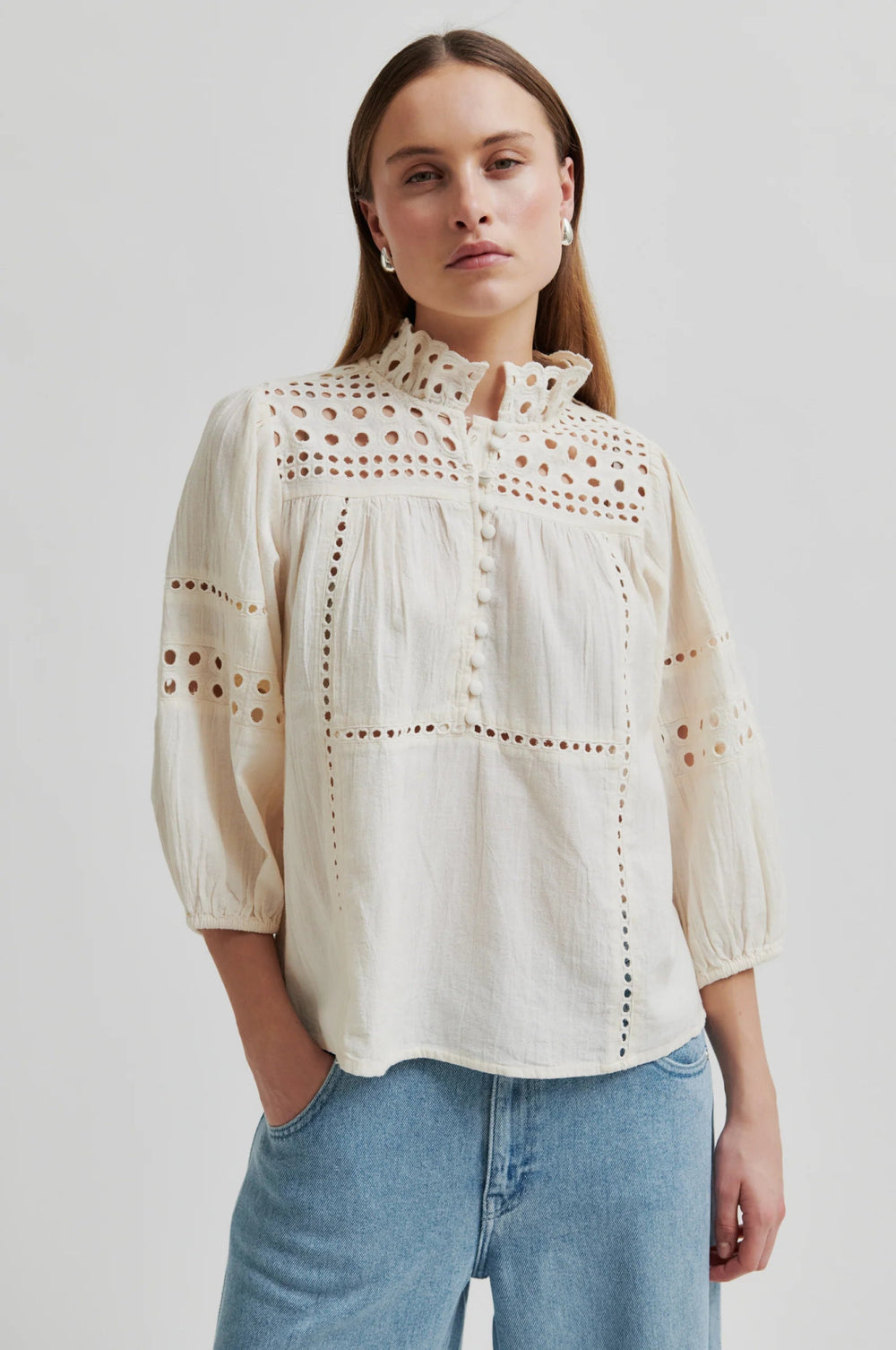 Brunie Blouse Ecru | Skjorter og bluser | Smuk - Dameklær på nett