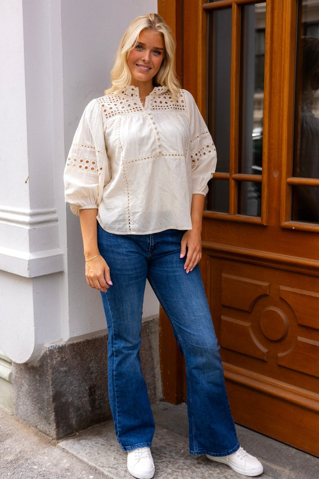 Brunie Blouse Ecru | Skjorter og bluser | Smuk - Dameklær på nett