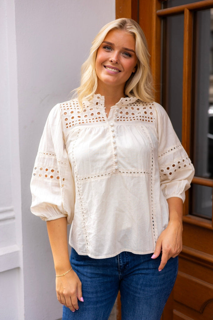 Brunie Blouse Ecru | Skjorter og bluser | Smuk - Dameklær på nett