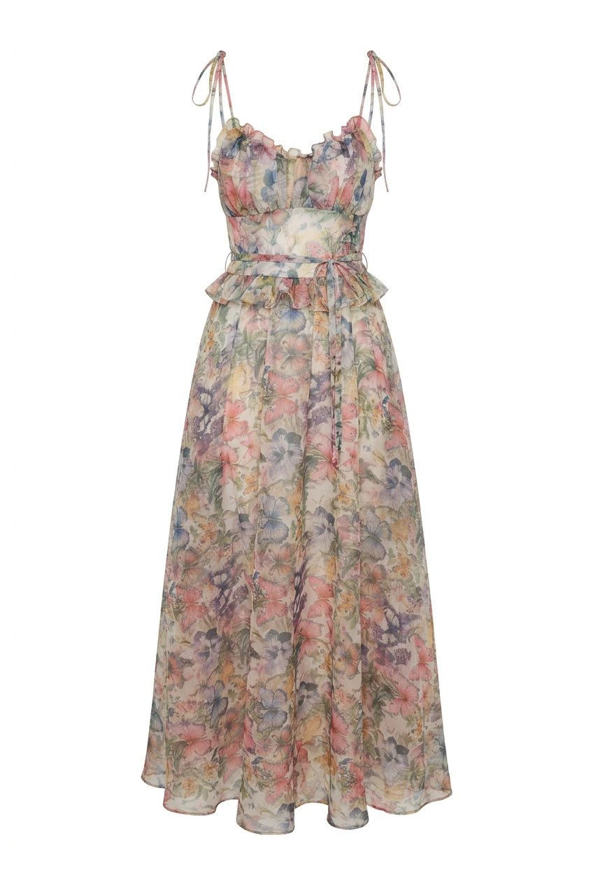 Butterfly Maxi Dress Vert | Kjoler | Smuk