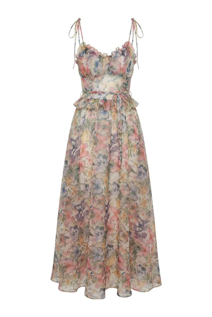 Butterfly Maxi Dress Vert | Kjoler | Smuk