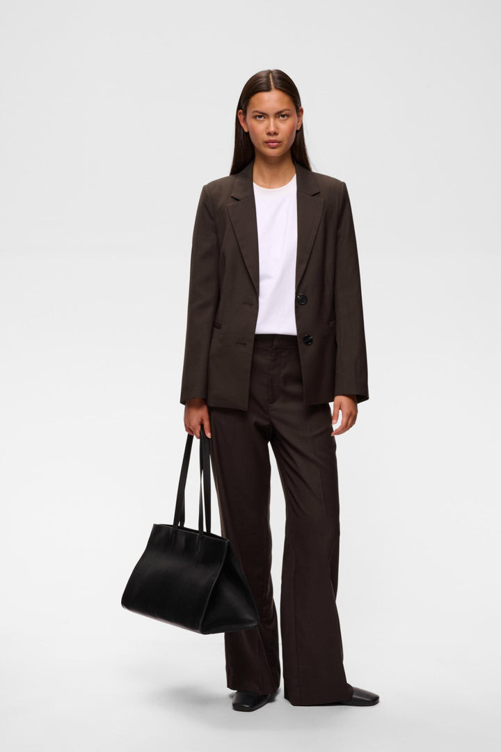 Cadieiw Mel Core Pant Chocolate Brown Melange | Bukser | Smuk