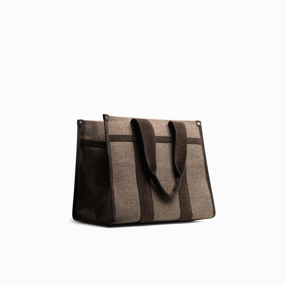 Cali Tote Herringbone Tote Bag Truffle | Accessories | Smuk - Dameklær på nett