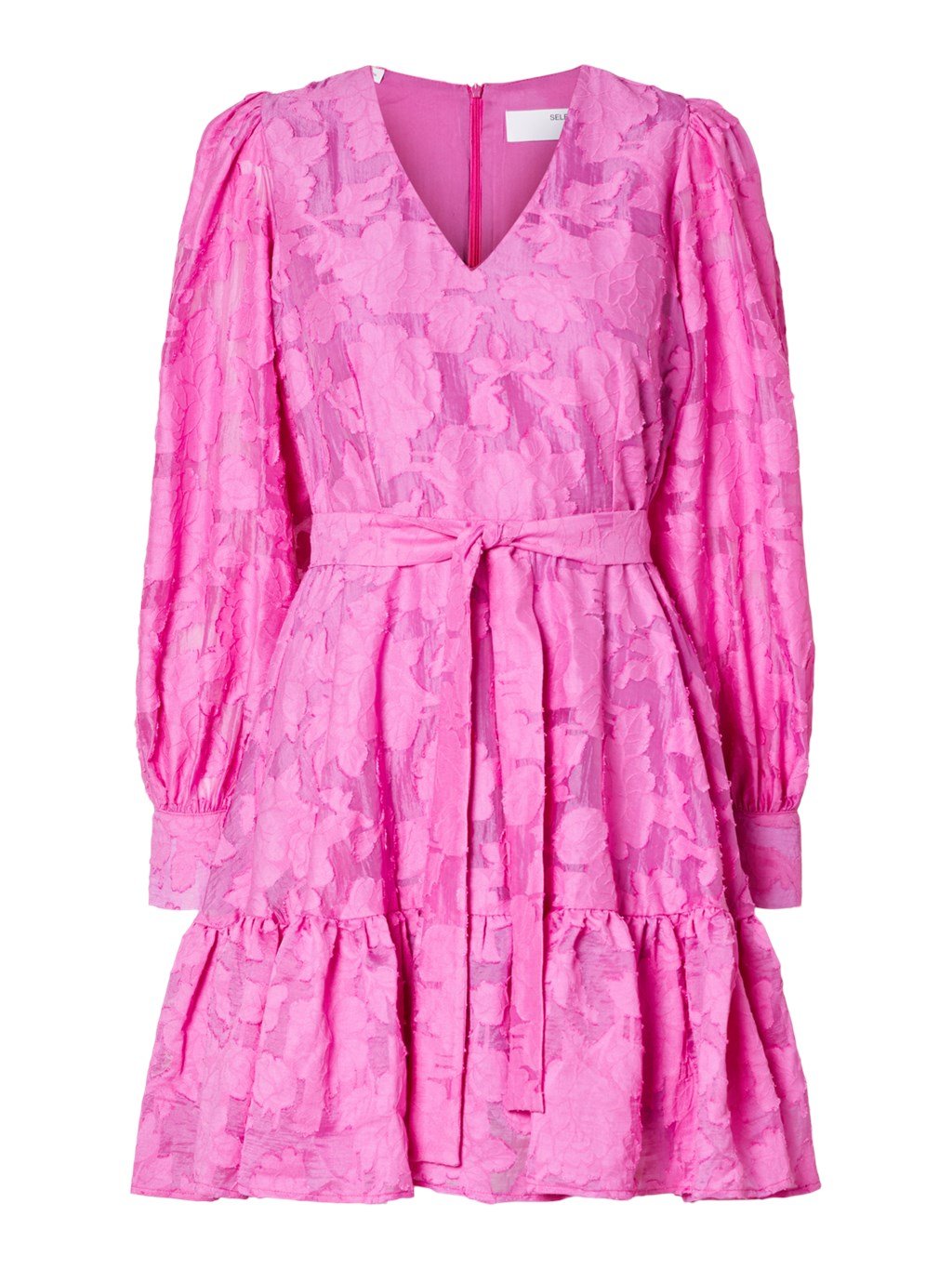 Calli-Sadie Ls Short V-Neck Dress Phlox Pink | Kjoler | Smuk - Dameklær på nett