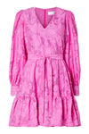 Calli-Sadie Ls Short V-Neck Dress Phlox Pink