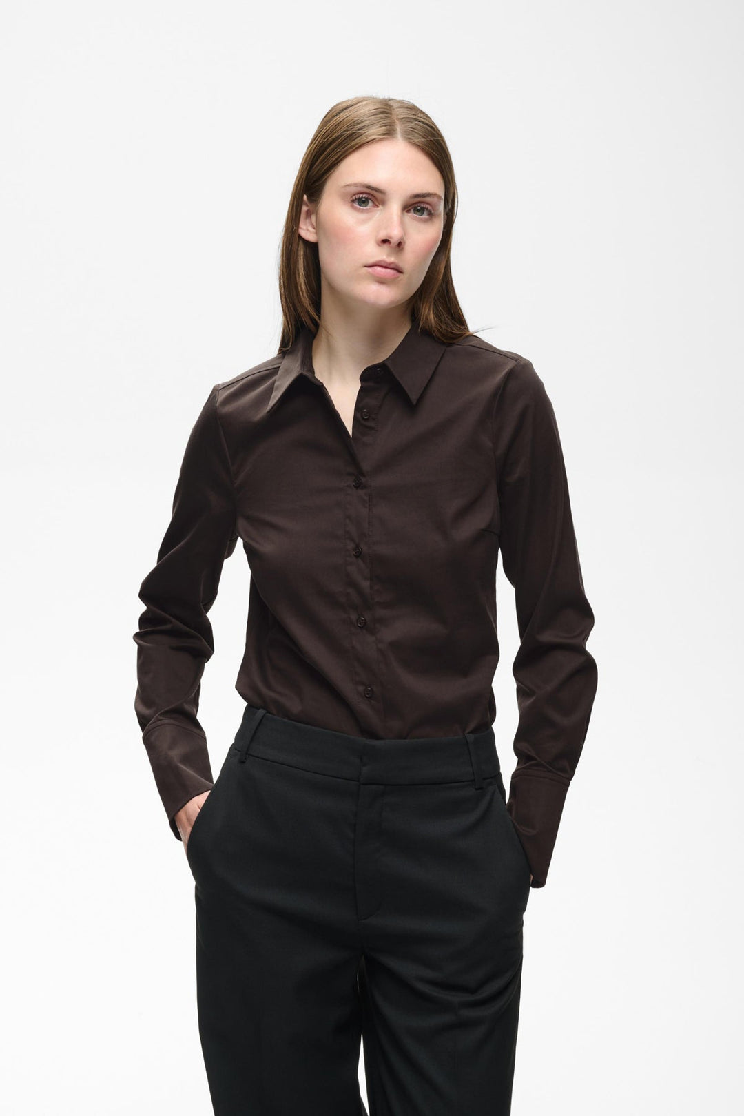 Callyiw Shirt Chocolate Brown | Skjorter og bluser | Smuk