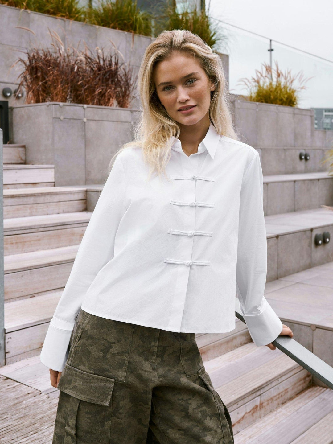 Cam Poplin Shirt Off White | Skjorter og bluser | Smuk
