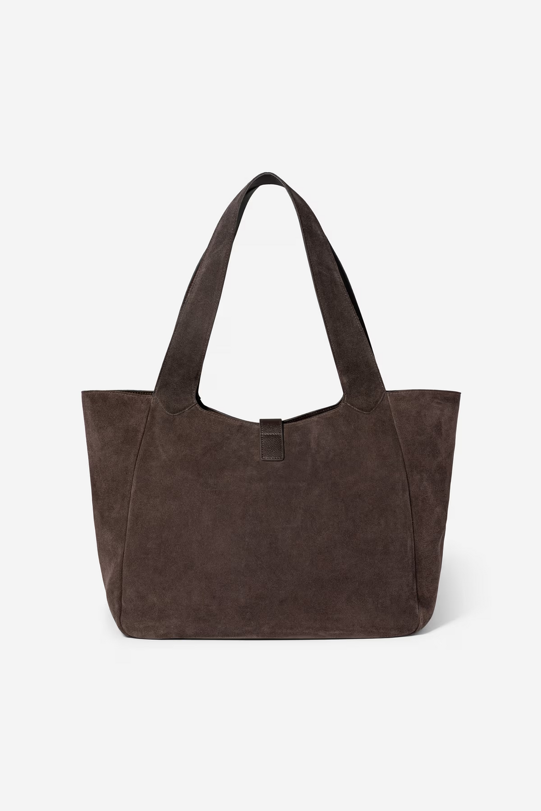 Lucille Tote Bag Large Dark Brown Suede