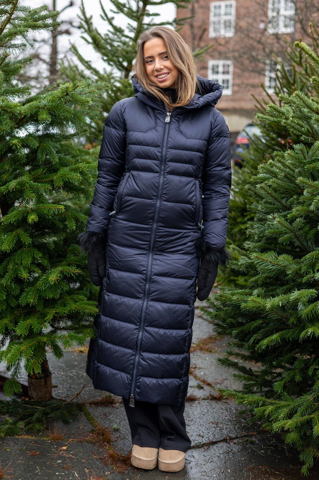 Camille Long Jacket Navy | Yttertøy | Smuk