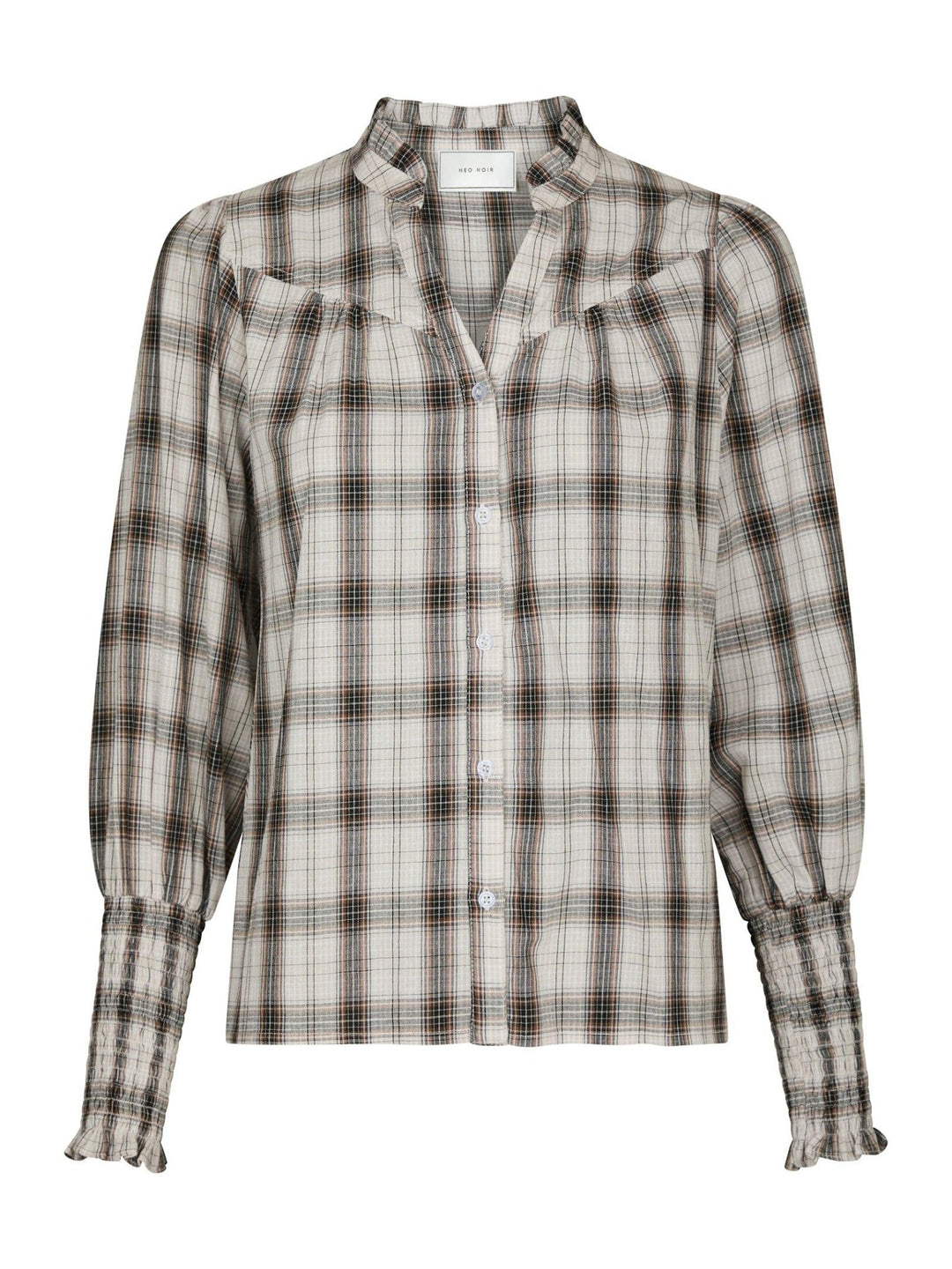 Camisa Big Check Blouse Off White | Skjorter og bluser | Smuk
