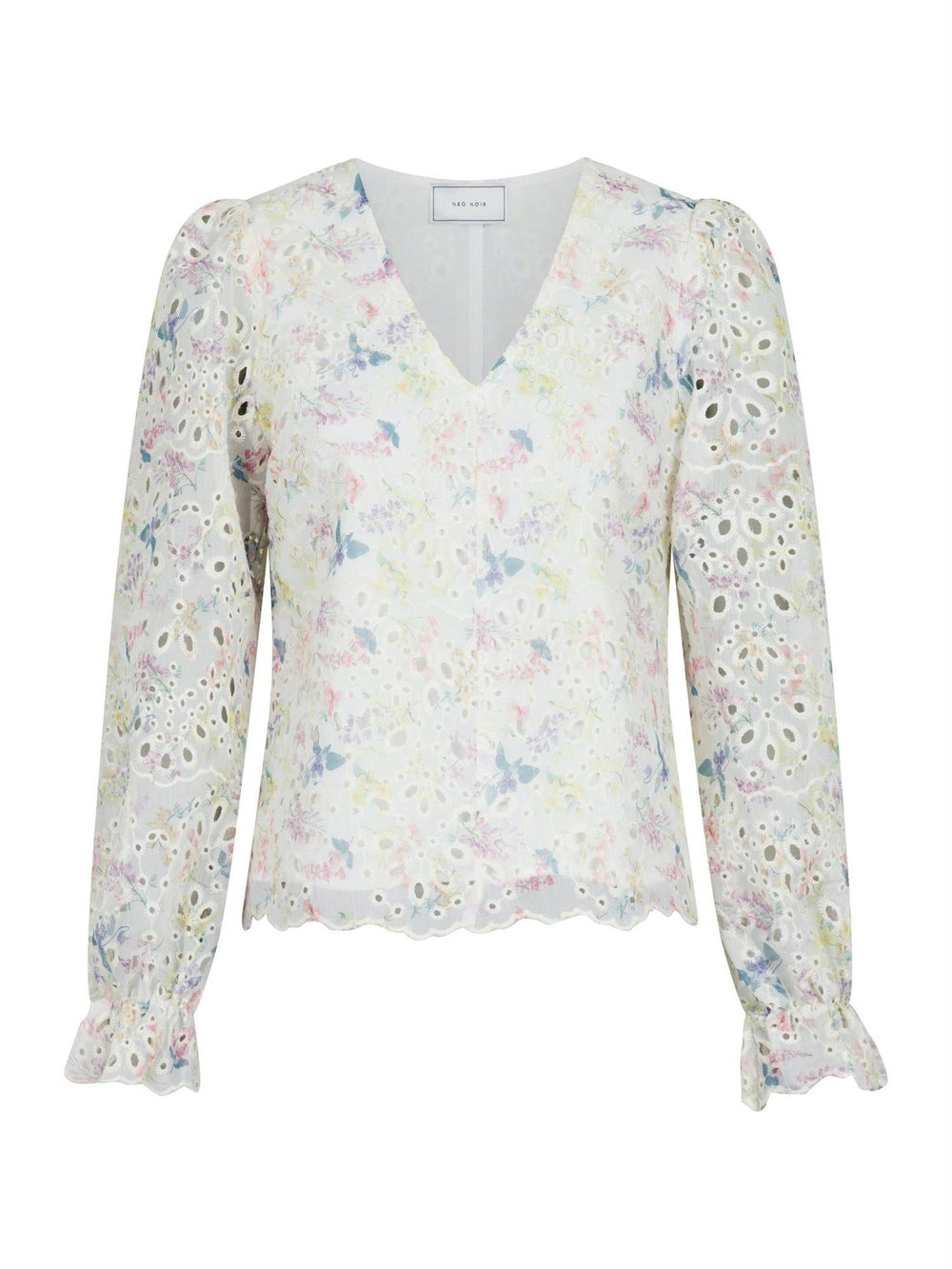 Candice Embroidery Blouse Creme | Skjorter og bluser | Smuk - Dameklær på nett