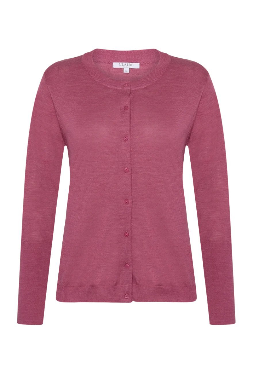 Candy Cardigan Rose Wine Melange | Genser | Smuk - Dameklær på nett