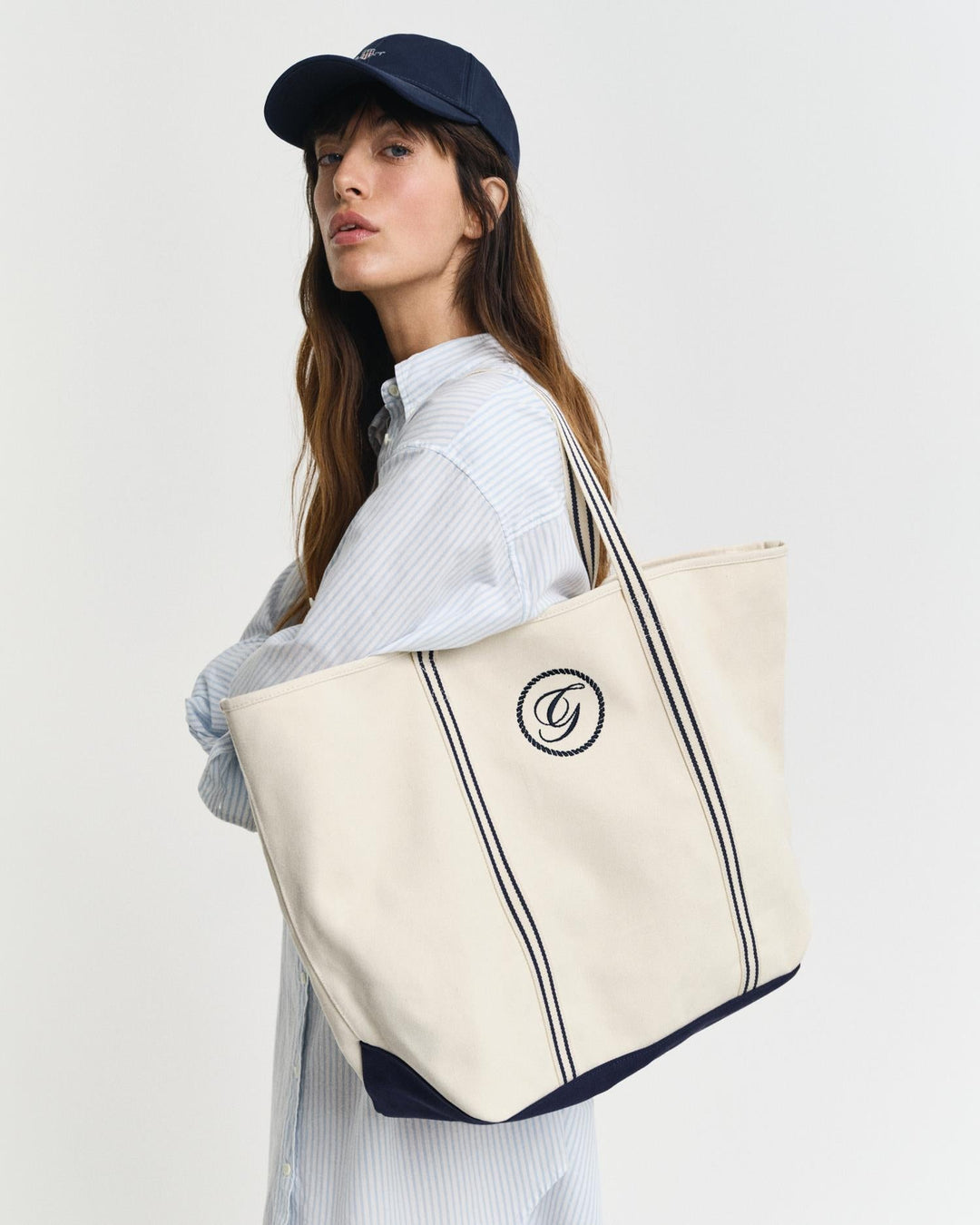 Canvas Beach Tote Bag Cream | Accessories | Smuk - Dameklær på nett