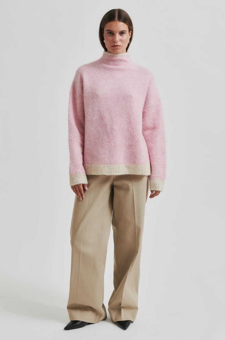 Capella Knit T - Neck Pink Cosmos | Genser | Smuk - Dameklær på nett