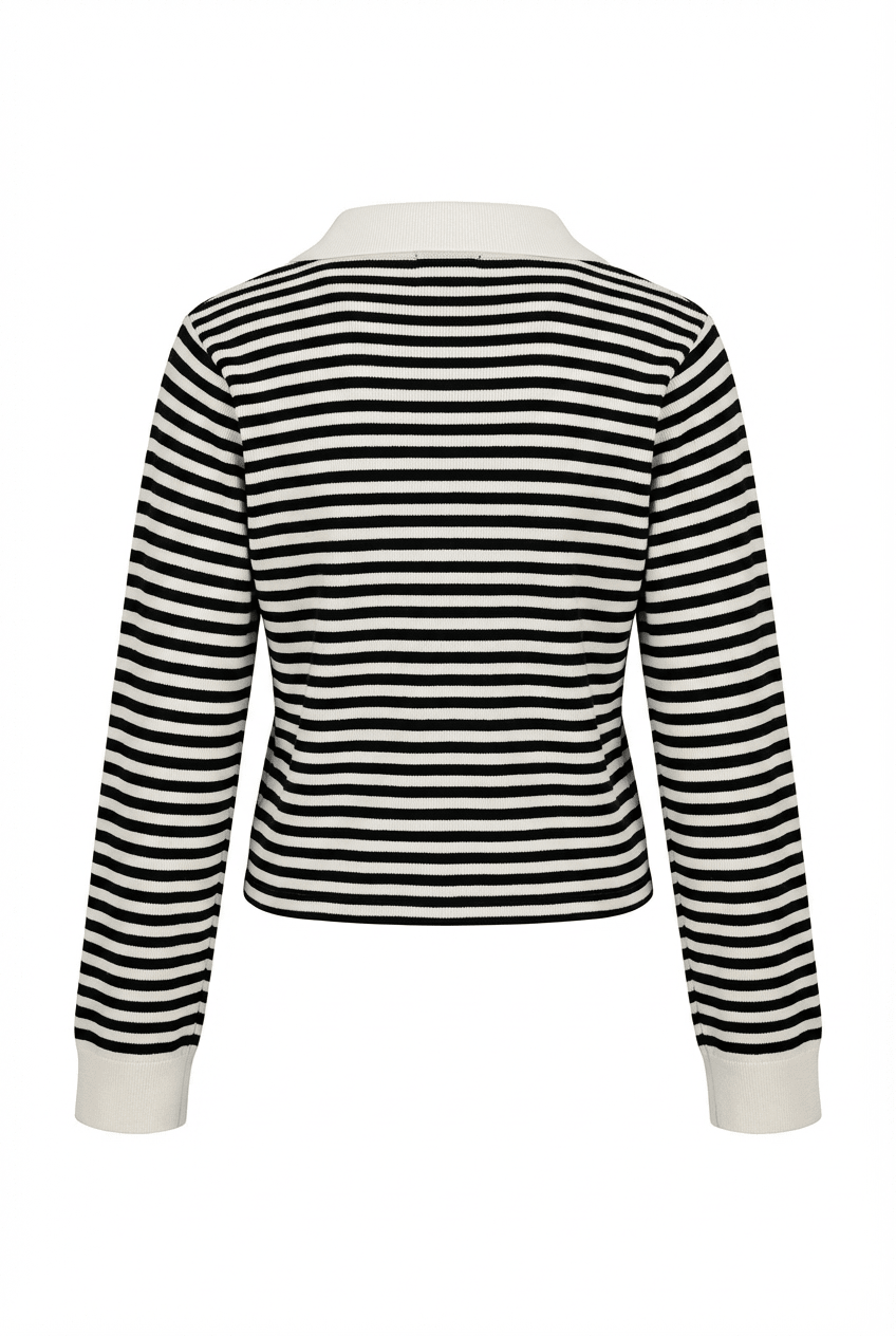 Carly Polo Black Stripes | Genser | Smuk