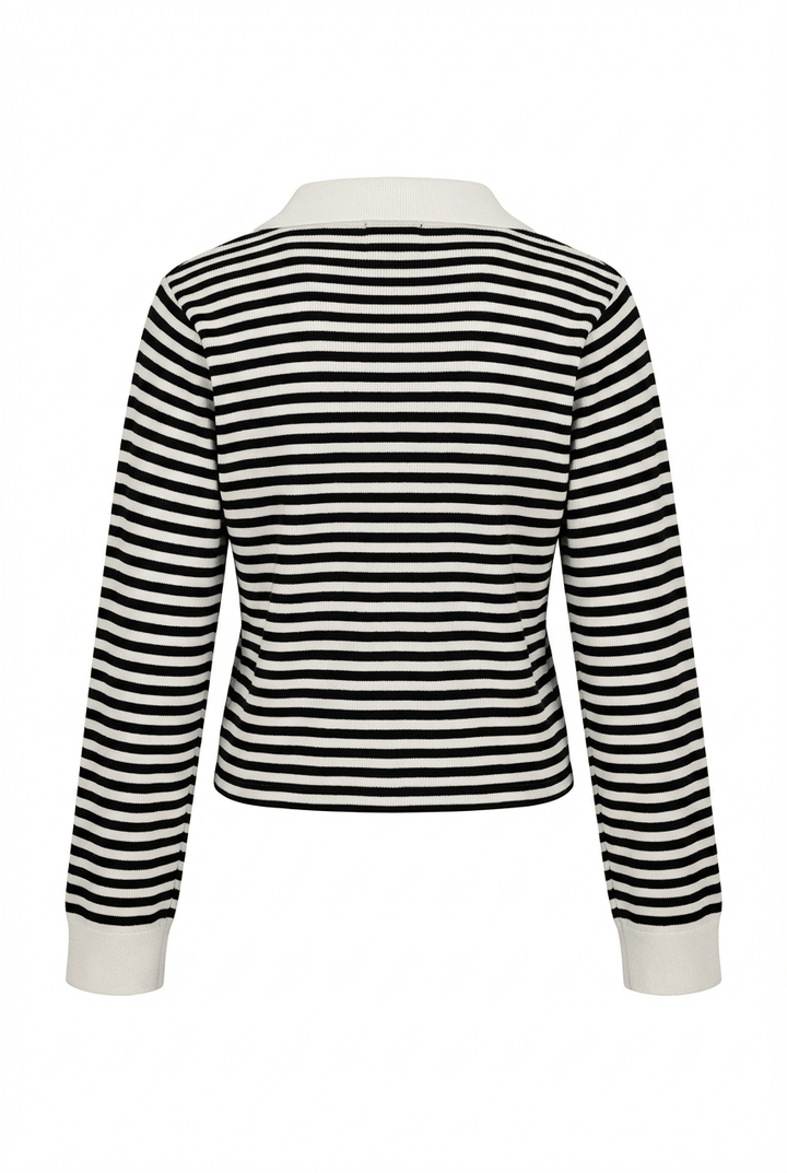 Carly Polo Black Stripes | Genser | Smuk