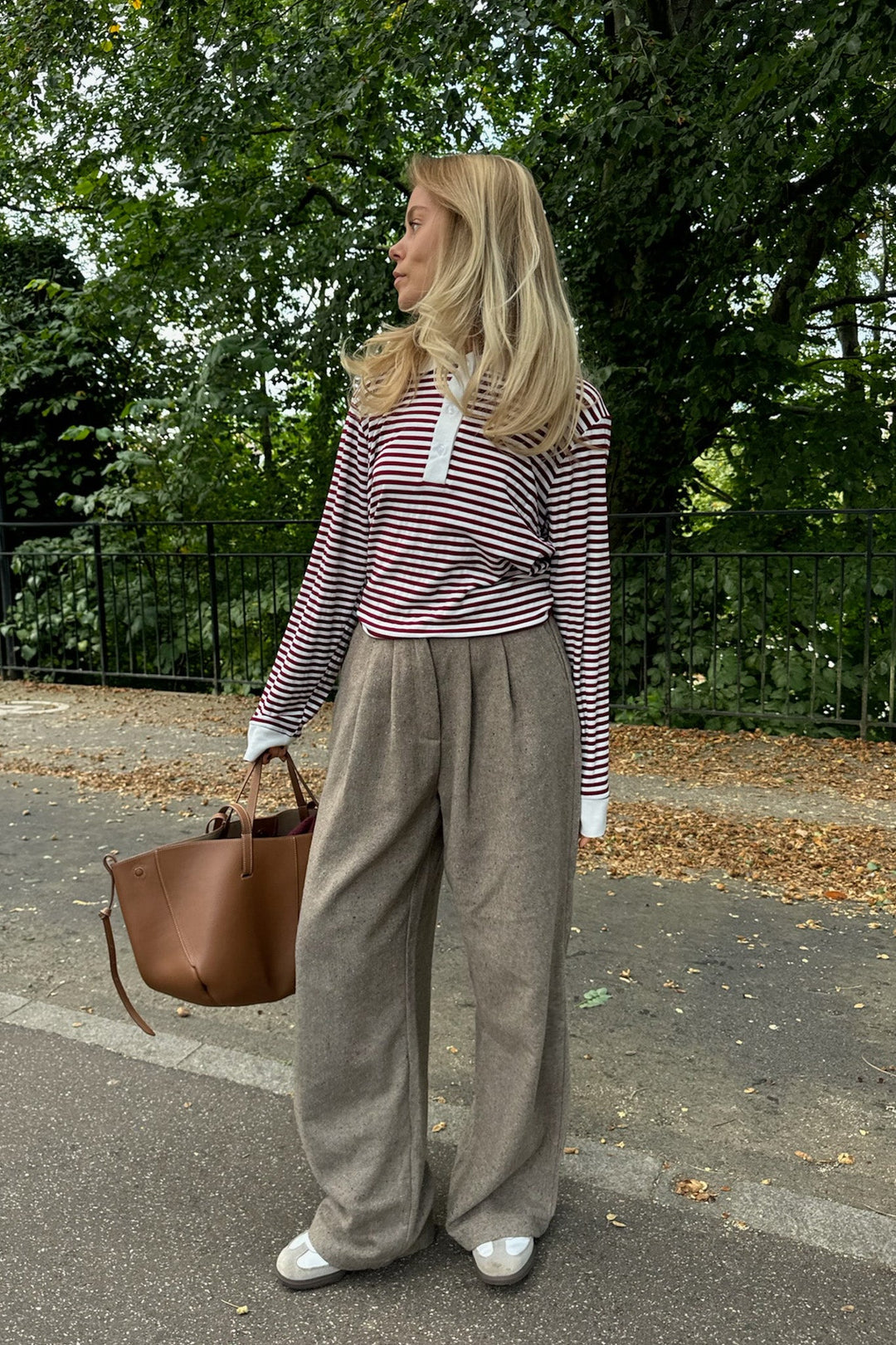 Carly Polo Bordeaux Stripes | Genser | Smuk