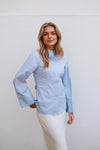 Caroli Poplin Shirt Light Blue