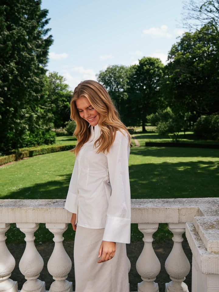Caroli Poplin Shirt White | Skjorter og bluser | Smuk - Dameklær på nett