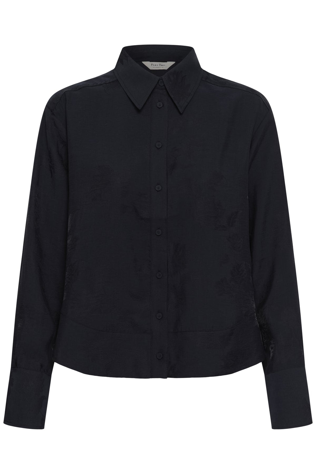 Carolla Shirt Dark Navy Flower Jaquard | Skjorter og bluser | Smuk