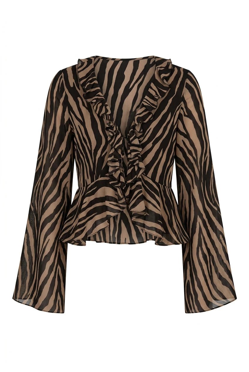 Catania Top Brown Zebra | Topper | Smuk
