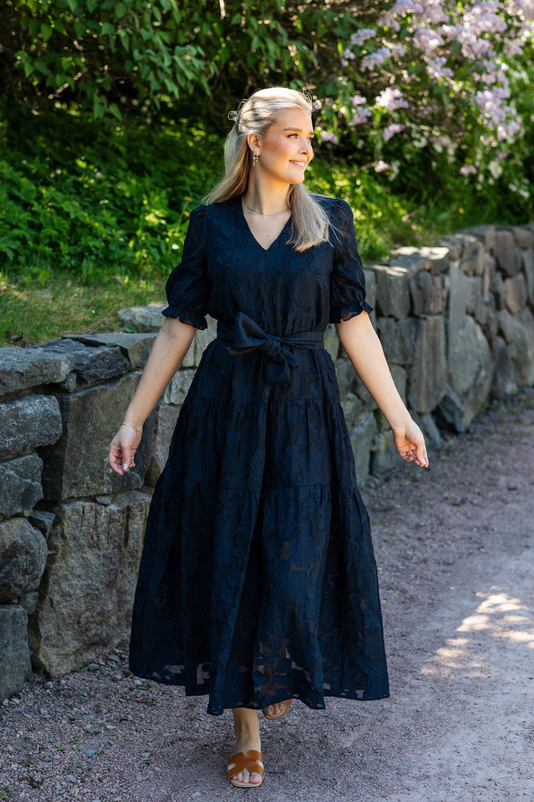 Cathi-Sadie 3/4 Ankle Dress Dark Sapphire | Kjoler | Smuk - Dameklær på nett