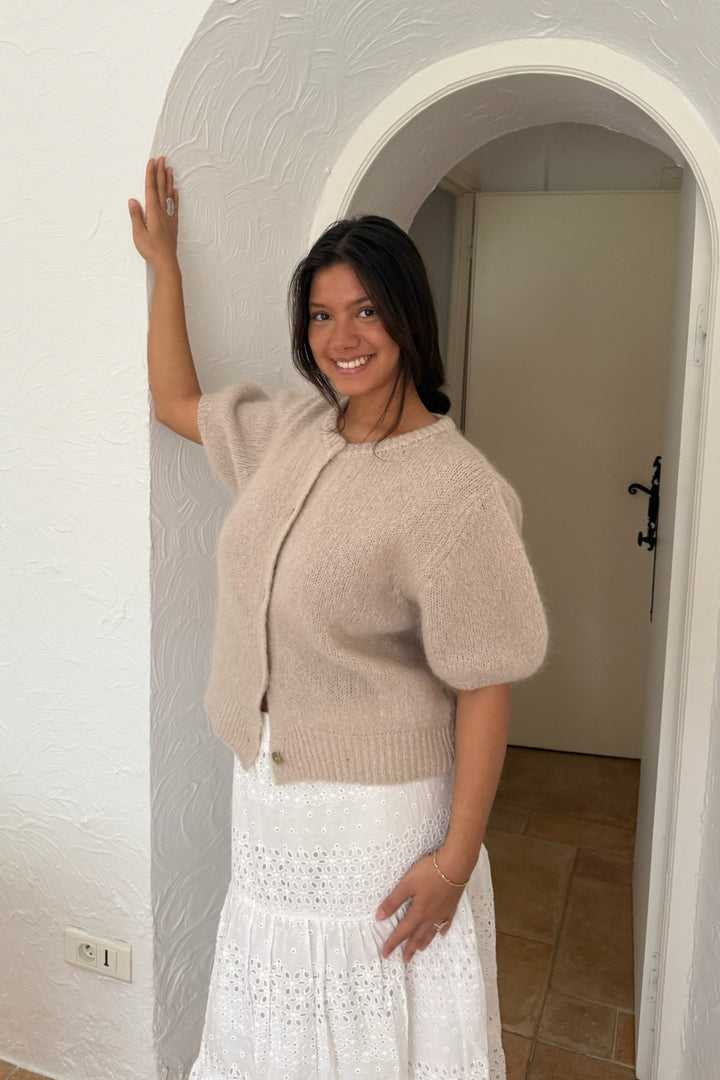 Ida Ss Cardigan Beige