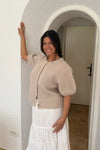 Ida Ss Cardigan Beige