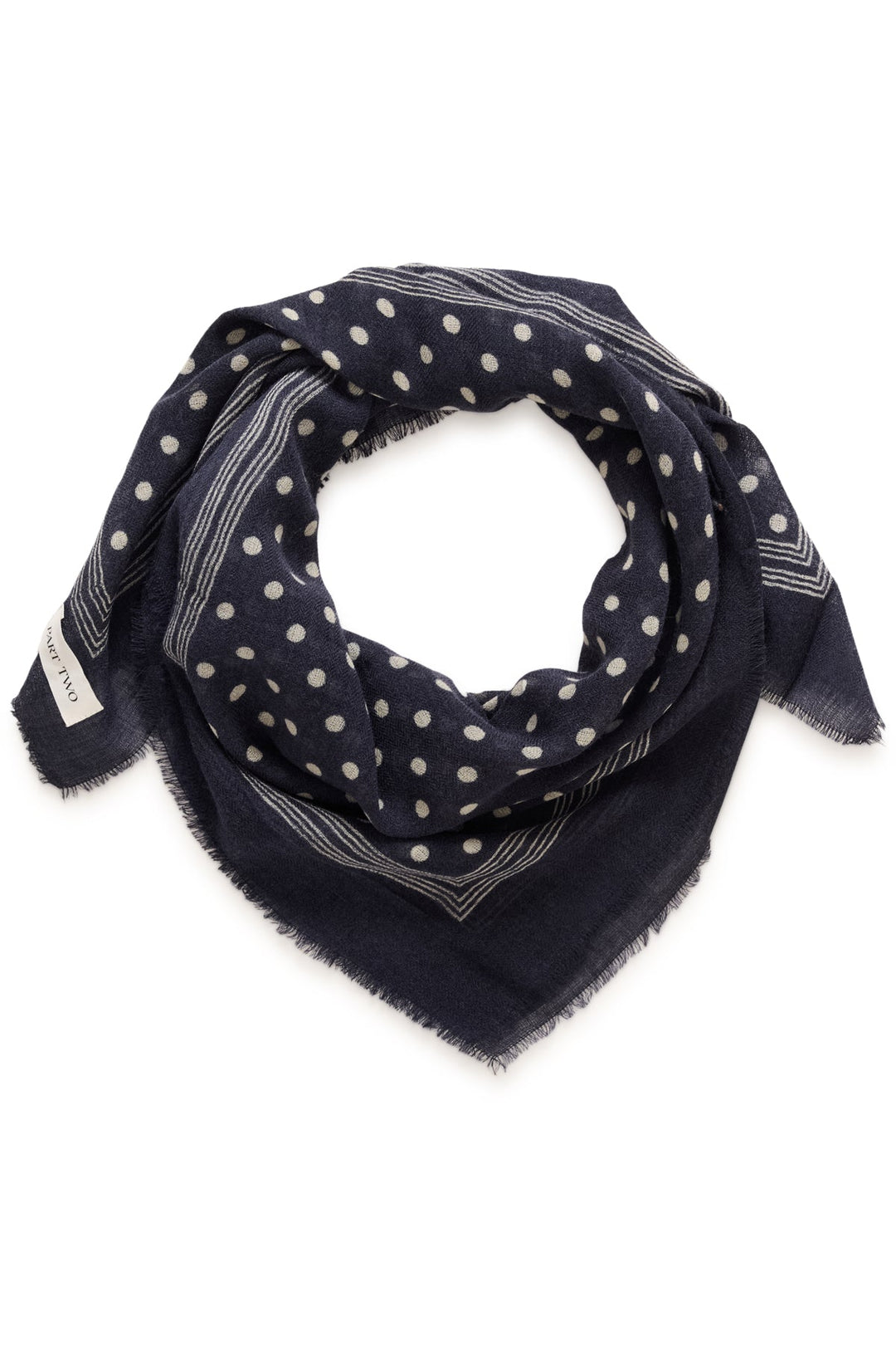 Celesta Scarf Dark Navy Dot | Accessories | Smuk