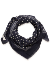 Celesta Scarf Dark Navy Dot