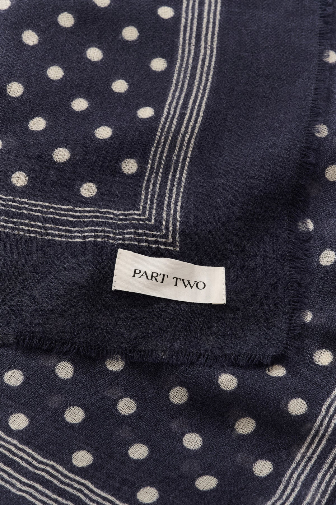 Celesta Scarf Dark Navy Dot | Accessories | Smuk