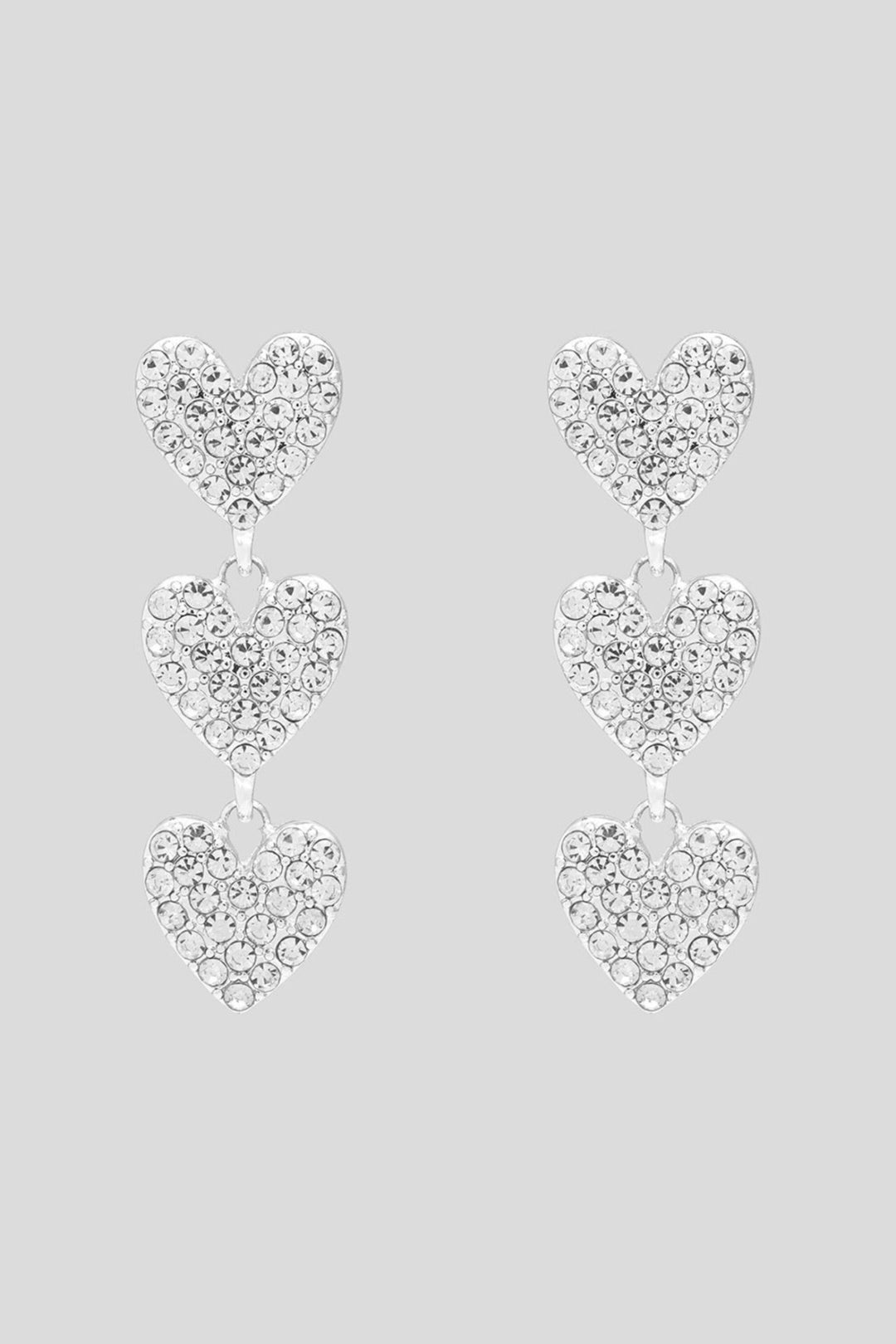 Celia Rhinestone Earrings Silver Plated | Accessories | Smuk - Dameklær på nett