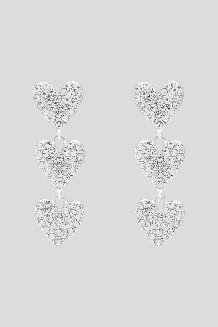 Celia Rhinestone Earrings Silver Plated | Accessories | Smuk - Dameklær på nett
