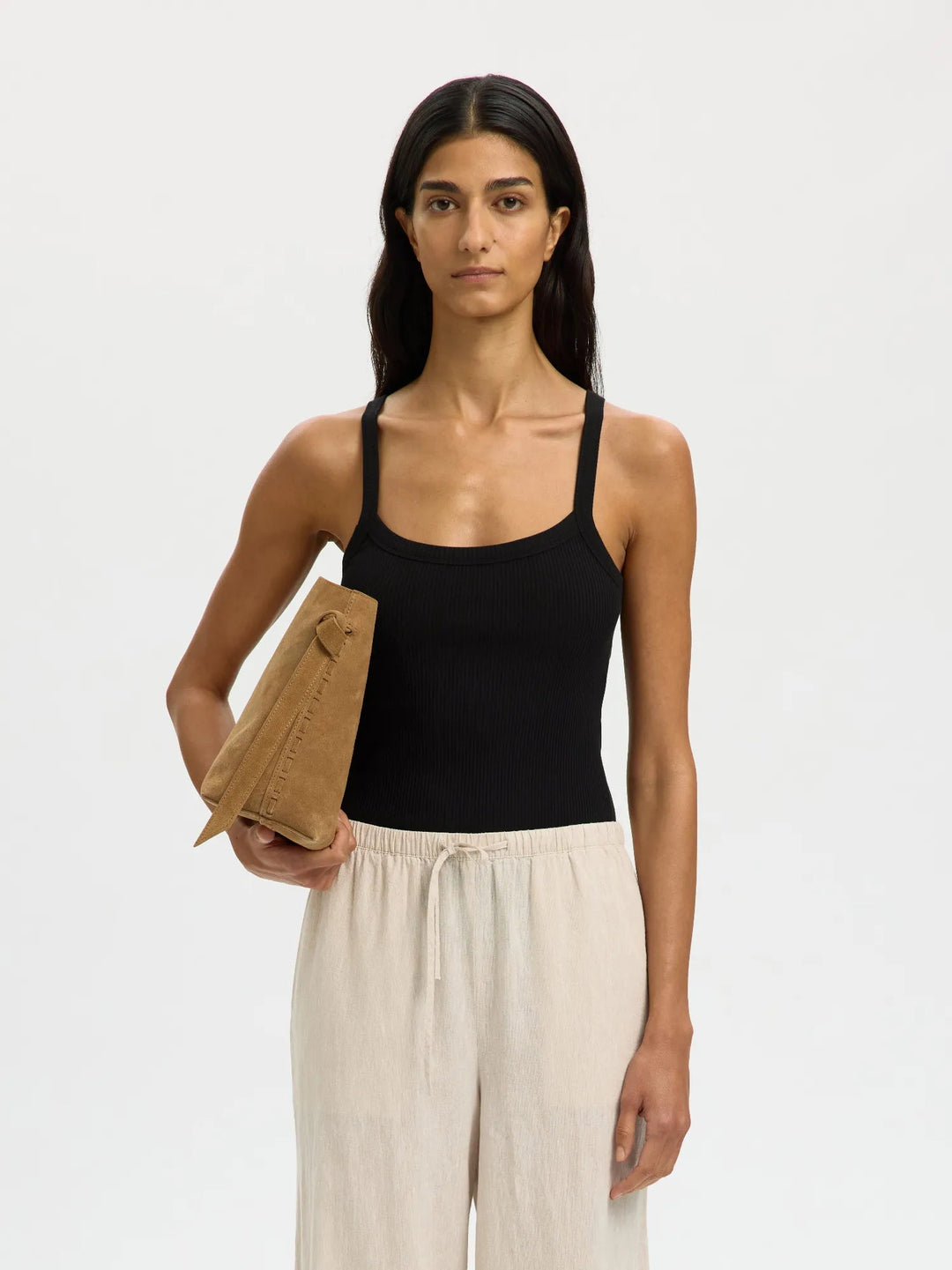 Celica Anna Strap Tank Top Black | Topper | Smuk