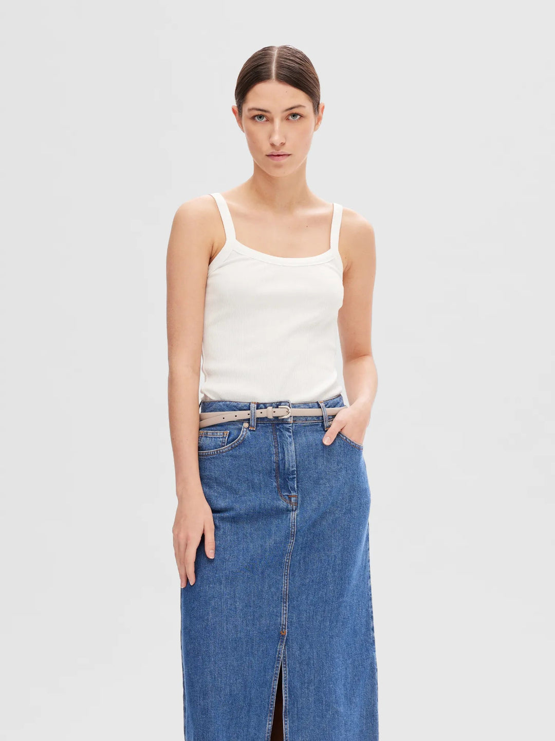 Celica Anna Strap Tank Top Snow White | Topper | Smuk