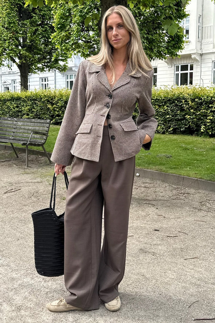 Celina Pants Dark Brown | Bukser | Smuk - Dameklær på nett