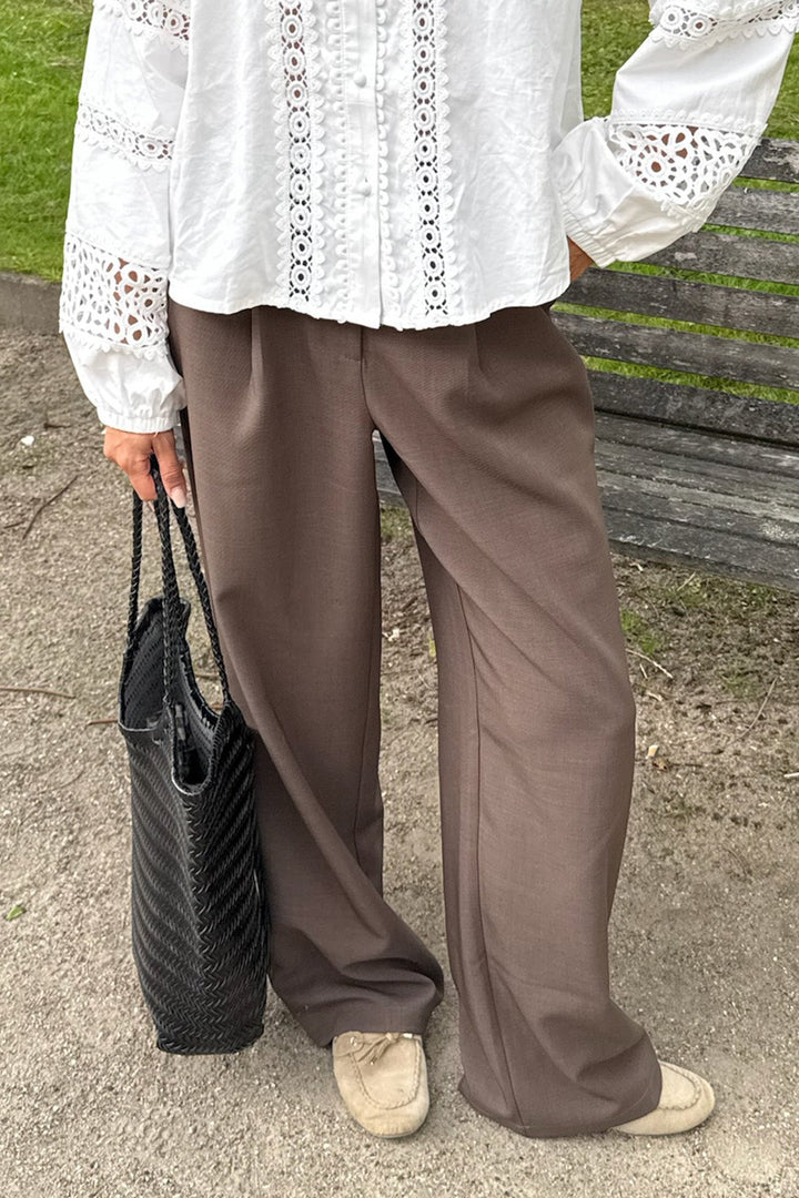 Celina Pants Dark Brown | Bukser | Smuk - Dameklær på nett