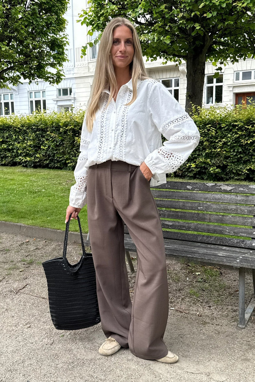 Celina Pants Dark Brown | Bukser | Smuk - Dameklær på nett