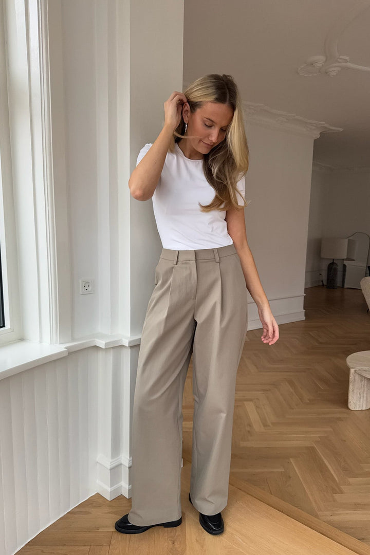 Celina Pants Khaki | Bukser | Smuk - Dameklær på nett