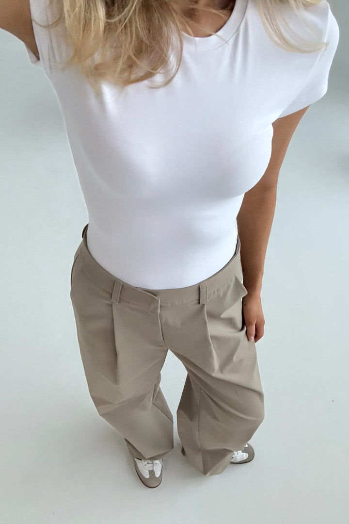 Celina Pants Khaki | Bukser | Smuk - Dameklær på nett