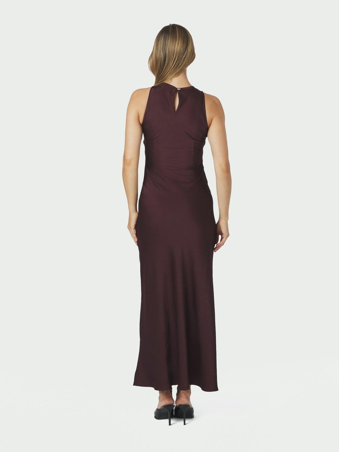 Celinie Heavy Sateen Dress Burgundy | Kjoler | Smuk