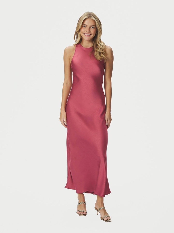 Celinie Heavy Sateen Dress Cherry Pink | Kjoler | Smuk