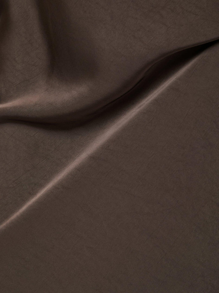 Celinie Heavy Sateen Dress Dark Brown | Kjoler | Smuk - Dameklær på nett