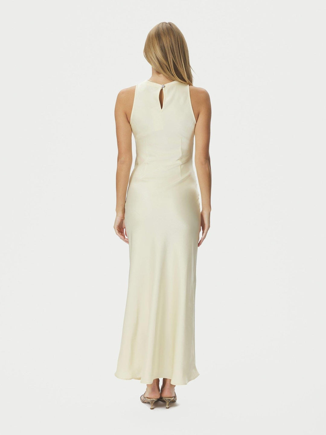 Celinie Heavy Sateen Dress Light Yellow | Kjoler | Smuk