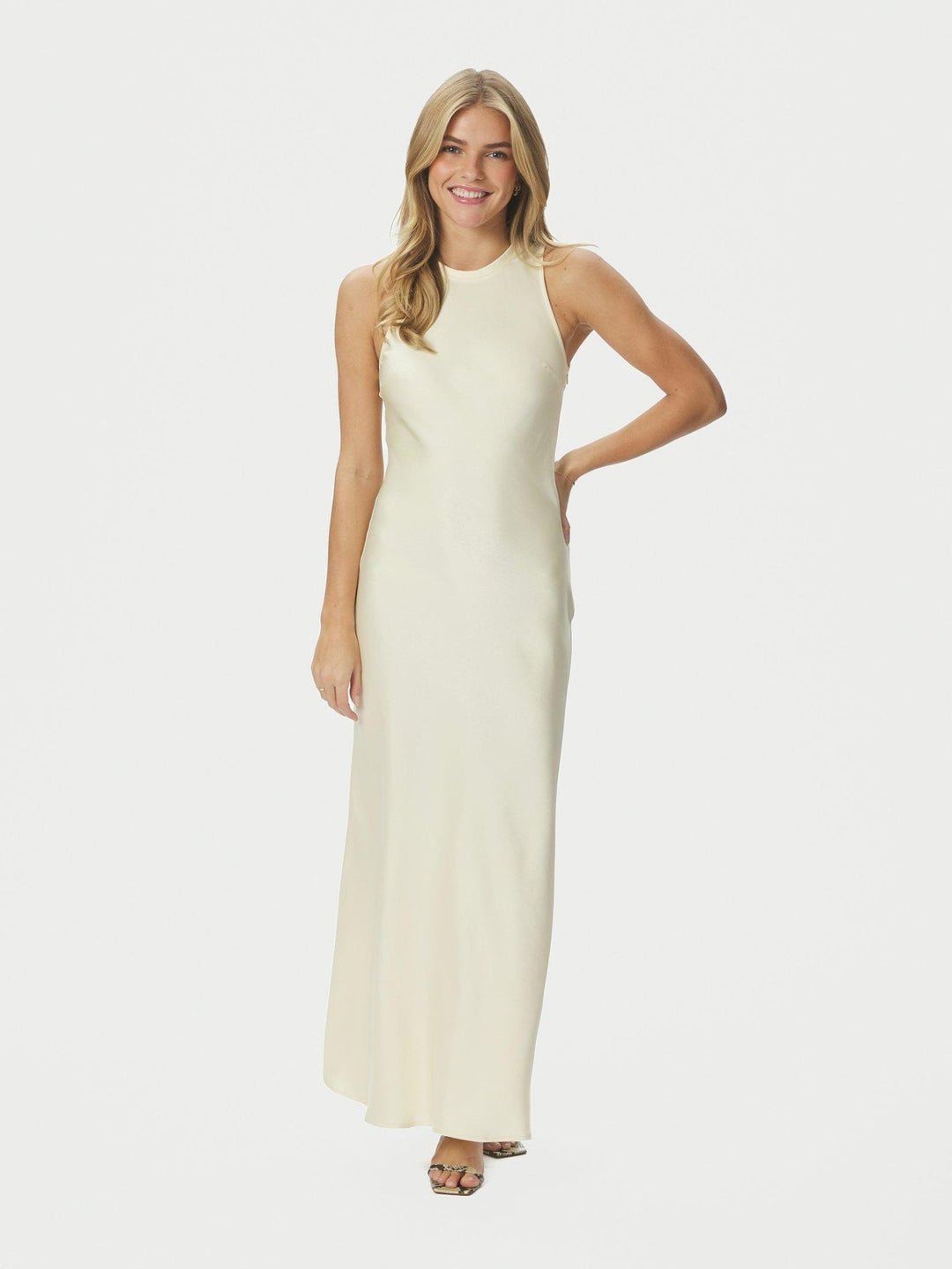 Celinie Heavy Sateen Dress Light Yellow | Kjoler | Smuk