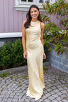 Celinie Heavy Sateen Dress Light Yellow